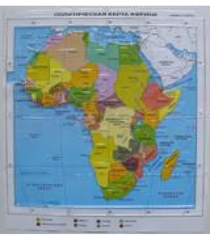 Политическая административная карта Африки с краткой справкой о странах